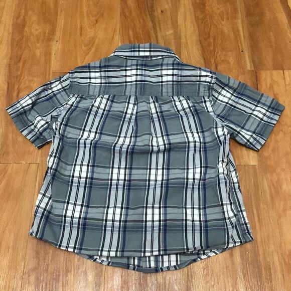 Faded Glory Plaid Button Down Shirt Size Small 6-7 - Picture 2 of 6
